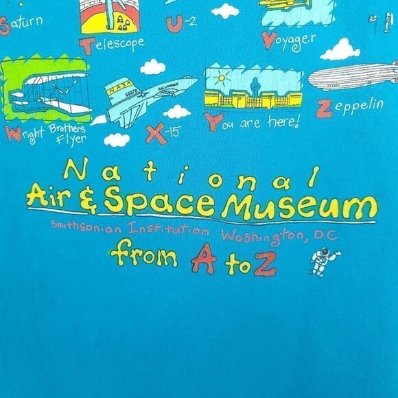 National Air & Space Museum T Shirt Vintage 90s Smithsonian Institution Mens - Picture 3 of 7